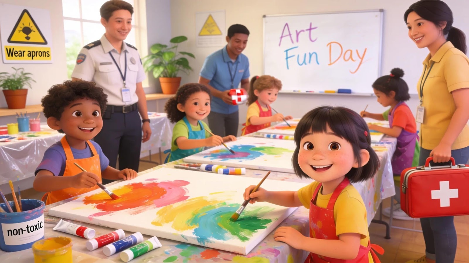 Safety First: Our Commitment to Keeping Kids Secure at Painting Events